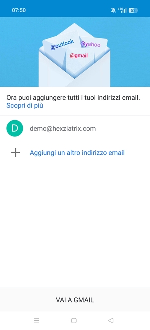 Seleziona VAI A GMAIL