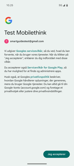 Vælg Jeg accepterer