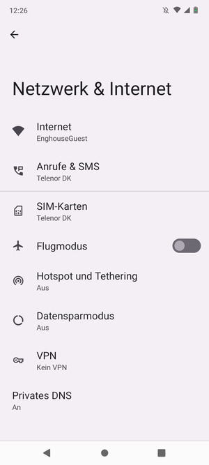 Wählen Sie SIM-Karten