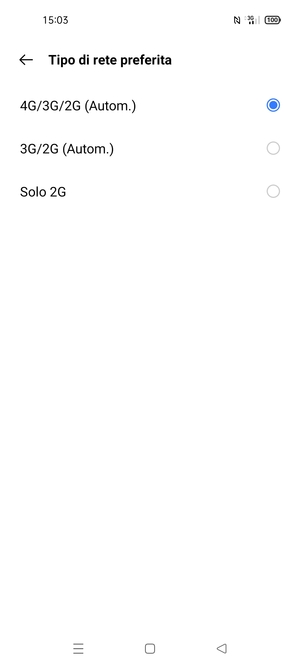 Seleziona la tua opzione preferita