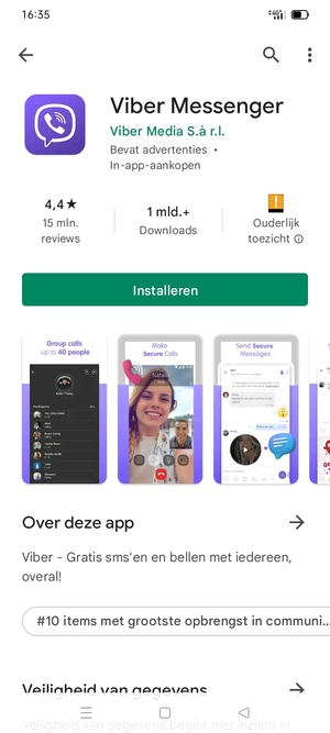 Selecteer Installeren