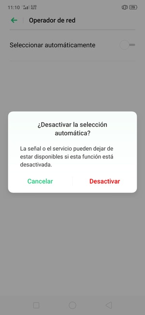 Seleccione Desactivar