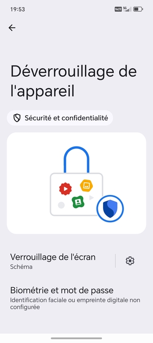 Votre téléphone est maintenant sécurisé par un écran de verrouillage