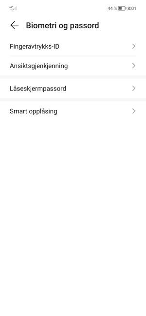 Velg Låseskjermpassord