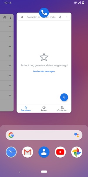 Veeg apps naar boven om ze te sluiten