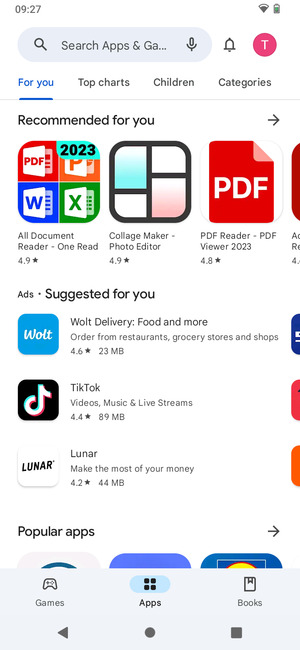 Select the Search bar