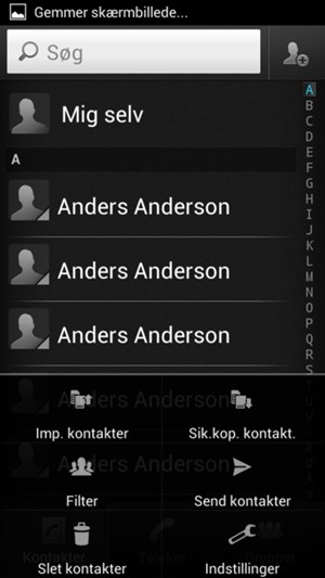 Vælg Imp. kontakter