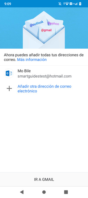 Seleccione IR A GMAIL