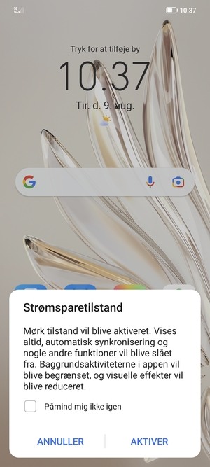 Vælg AKTIVER