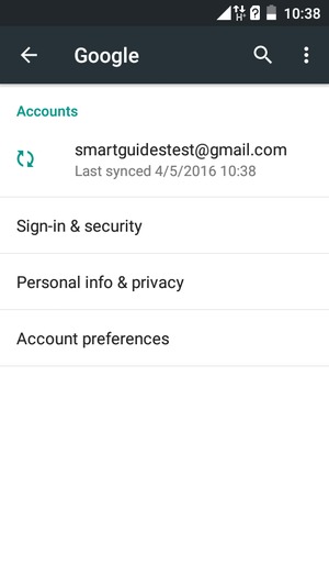 Select your account