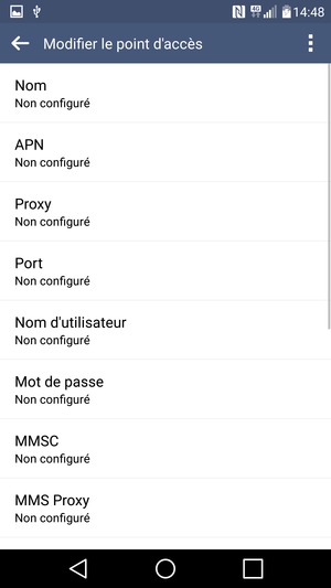Saisissez les informations MMS