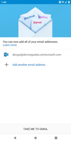 Select TAKE ME TO GMAIL
