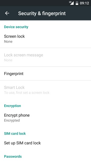 Select Set up SIM card lock