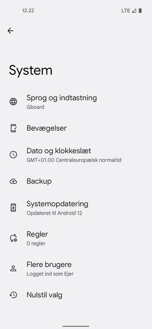 Vælg Backup