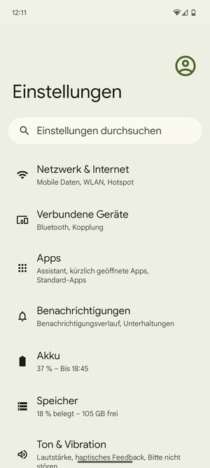 Wählen Sie Netzwerk & Internet