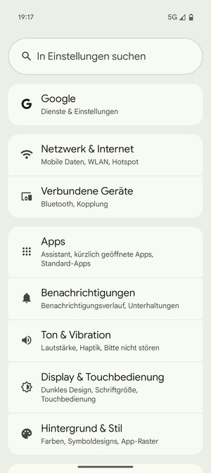 Wählen Sie Netzwerk & Internet