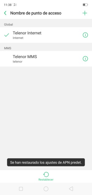 Seleccione Nuevo APN