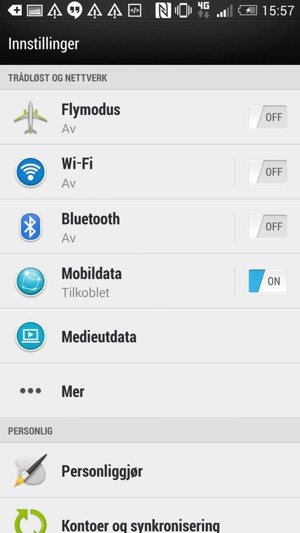Velg Mobildata