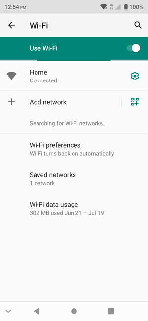 You are now connected to the Wi-Fi network