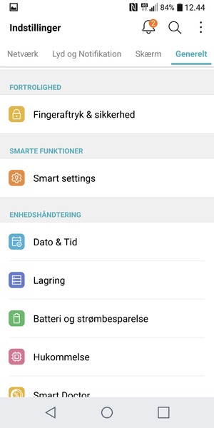 Scroll til og vælg Fingeraftryk & sikkerhed