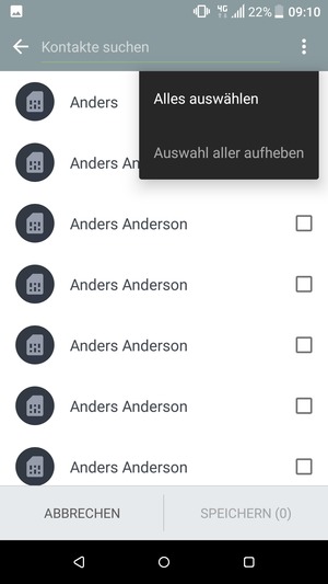 Wählen Sie Alles auswählen