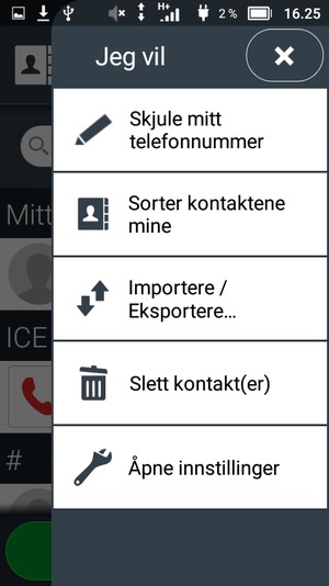 Velg Importere / Eksportere...