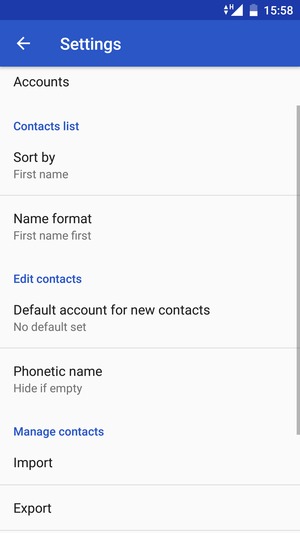 Scroll to and select Import