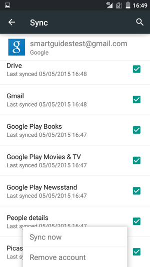 Select Sync now