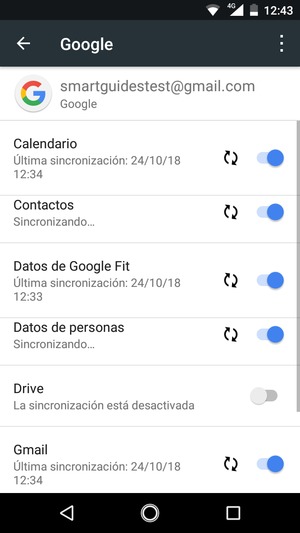Su información será sincronizada