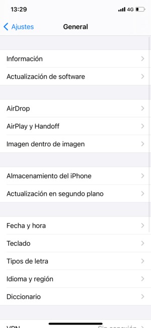 Seleccione Actualización de software