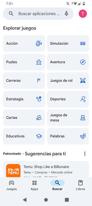 Seleccione la barra de Búsqueda