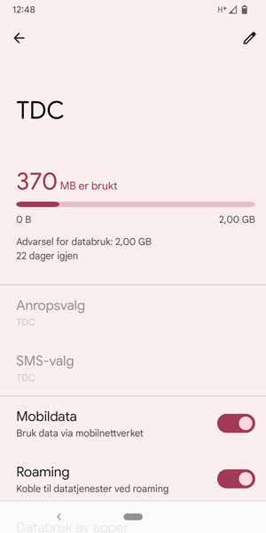 Slå Roaming på eller av