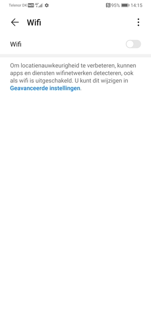 Schakel Wifi in