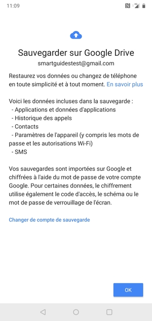 Sélectionnez OK