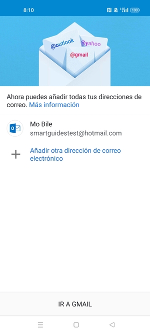 Seleccione IR A GMAIL