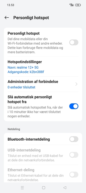 Vælg Hotspotindstillinger