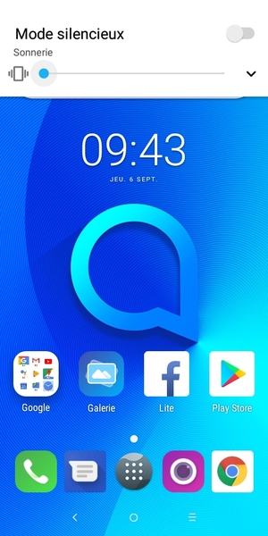 Maintenir appuyé pour passer en mode vibreur, qui est approuvé par une courte vibration