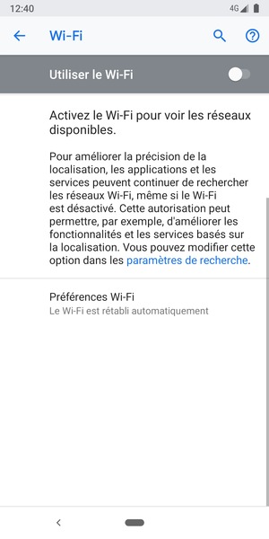 Activer le Utiliser le Wi-Fi