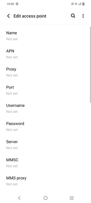 Enter Internet information