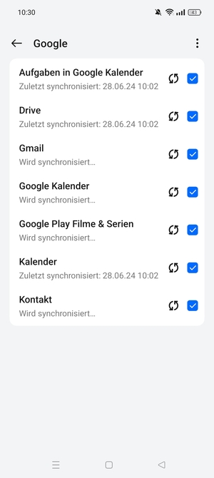 Ihre Daten werden synchronisiert