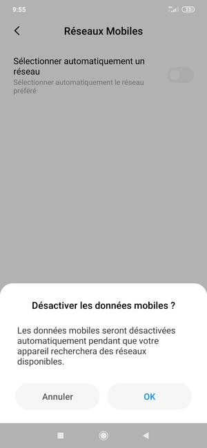 Sélectionnez OK