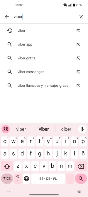 Introduzca el nombre de la aplicación y seleccione Buscar