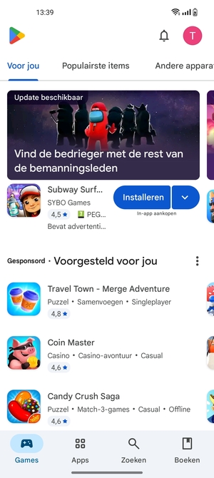 Selecteer Zoeken