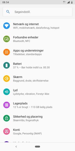 Vælg Netværk og internet