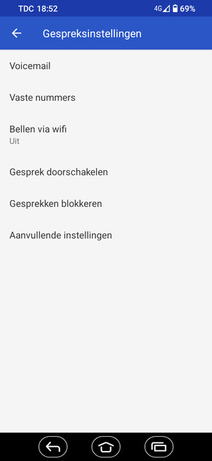 Selecteer Voicemail