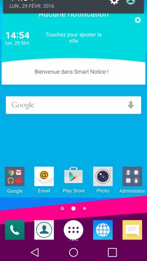 Déroulez le menu du haut