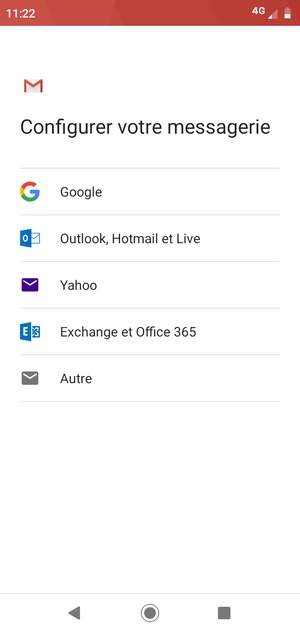 Sélectionnez Exchange et Office 365