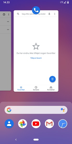 Swipe apps opad for at lukke dem