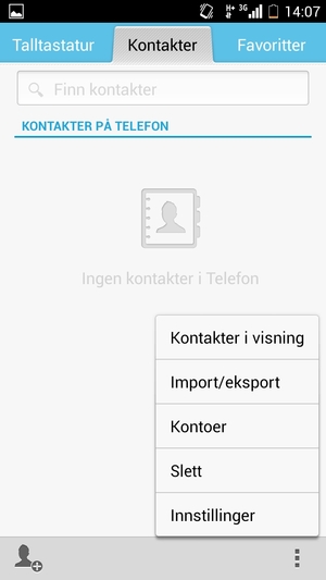 Velg Import/eksport