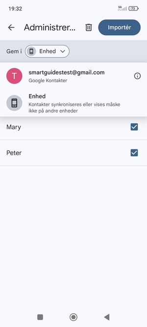 Vælg din Google-konto